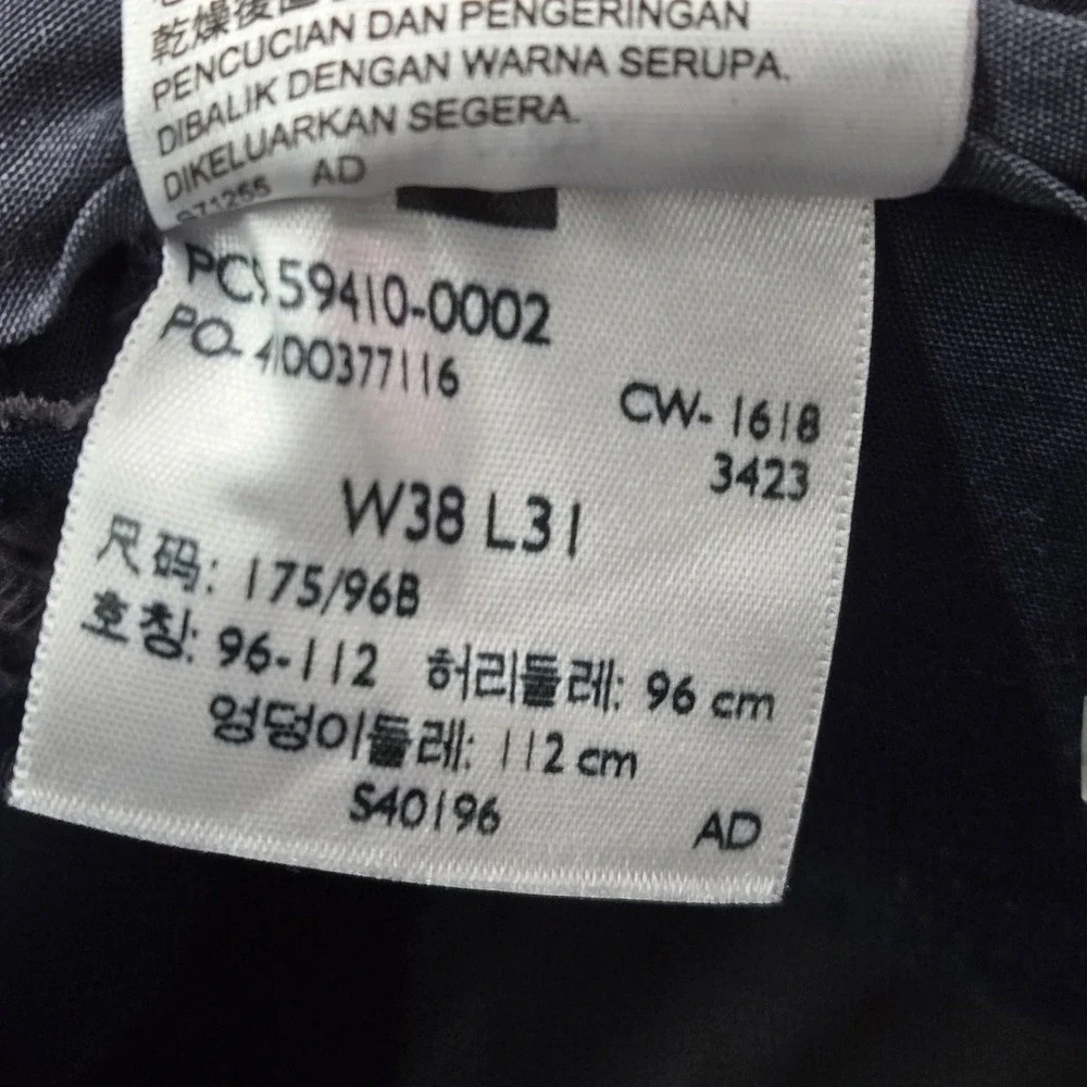 Dockers Men Pants 38X31 Gray Khakis Twill Button 31